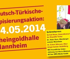4. Mai: Typisierungsaktion für türkischstämmige Mitbürger in Mannheim