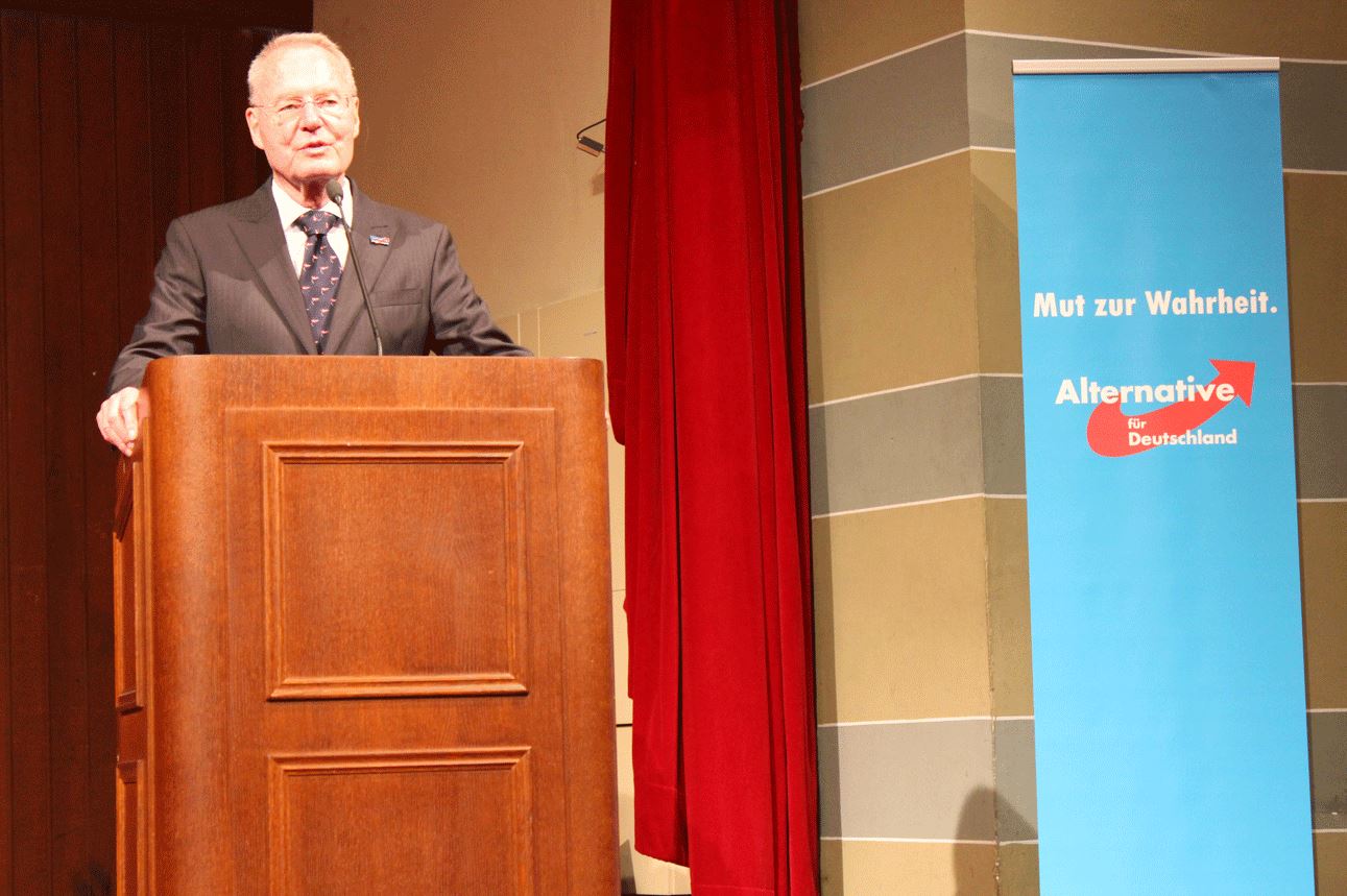 MdEP in spe: Wahlkampfauftritt von Hans-Olaf Henkel in der Stadthalle HD