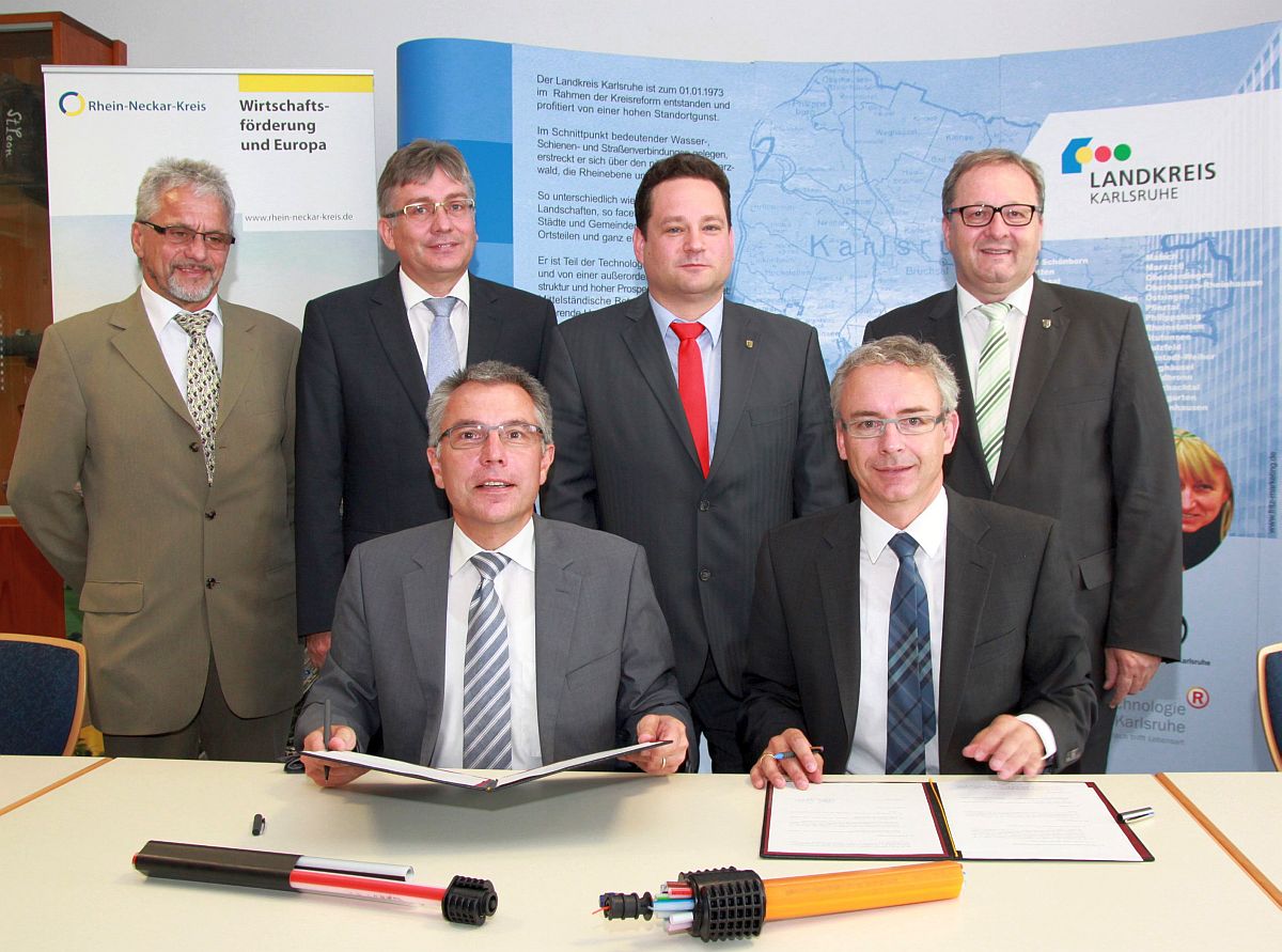 Landkreise Karlsruhe und Rhein-Neckar-Kreis kooperieren bei Breitbandausbau     