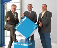 Freiwilligentag 2014: Werbewürfel machen Station im Landratsamt