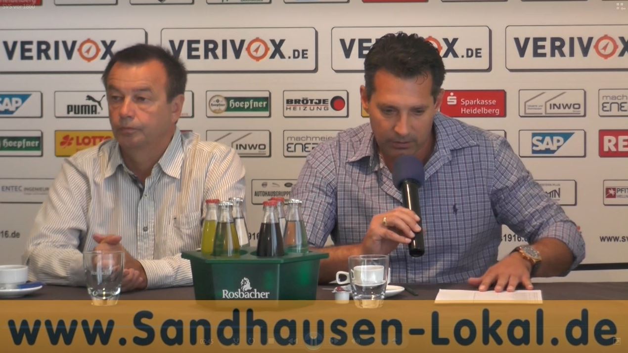 Die SV Sandhausen-Pressekonferenz vor dem Spiel gegen 1860 München