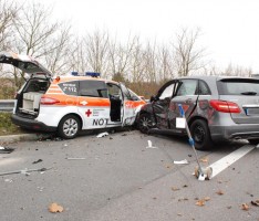 Zwei Unfälle mit Rettungswagen an einem Tag