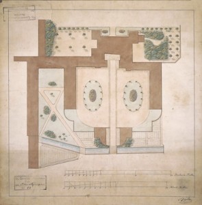 37_schloss-schwetzingen_aussen_plan-des-ehrenhofs-von-zeyher_ssg-pressebild