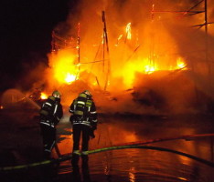 Großbrand in den kleinen Krautgärten