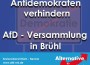 Brühl: Antidemokraten verhindern AfD – Versammlung