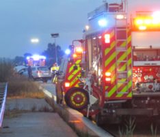 Verkehrsunfall mit 2 verletzten Personen auf der Autobahn