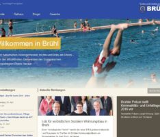Bedienerfreundliches, frisches Design der Brühler Homepage „www.bruehl-baden.de“