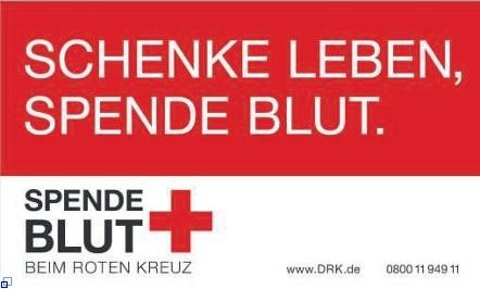 HEUTE: PLA – Blutspende in der Mehrzweckhalle