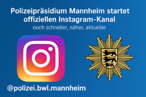 Polizeipräsidium Mannheim startet offiziellen Instagram-Kanal (Grafik: ChatGPT/Busse)