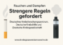 Rauchen und Dampfen: DKFZ, Deutsche Krebshilfe und Deutsche Krebsgesellschaft fordern strengere Regeln