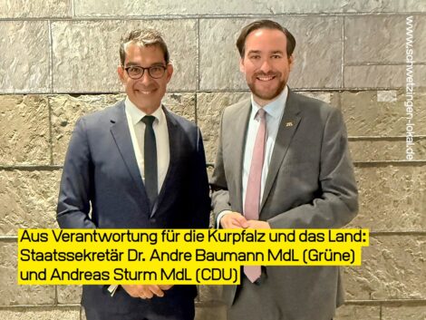 Voller Einsatz für die Kurpfalz und das Land: Dr. Andre Baumann und Andreas Sturm