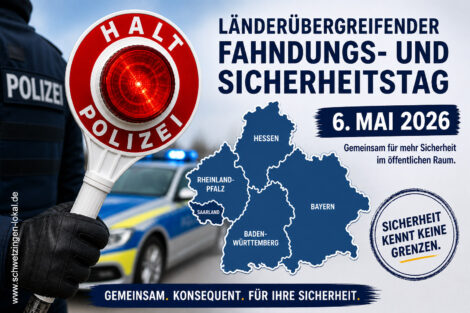 Länderübergreifender Fahndungs- und Sicherheitstag am 6. Mai