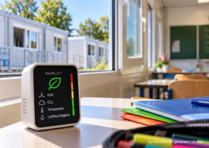 Raumluftmessung in Schulcontainern in Schwetzingen: Vorsorgerichtwert überschritten